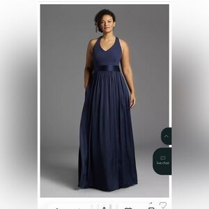 Vera Wang Olive Green Backless Bridesmaid Dress